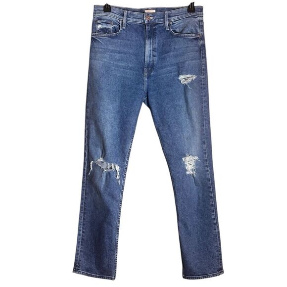MOTHER High Waisted Rider Skimp in Bloom and Doom Demin Jeans Size 32 📦 - Picture 13 of 13